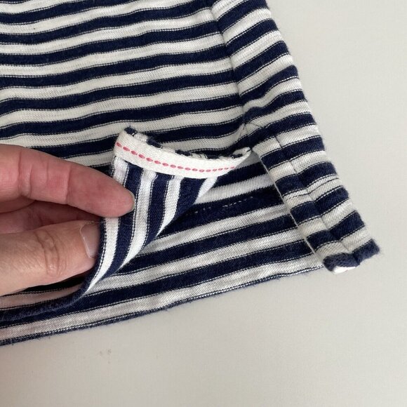 Vineyard Vines Nautical T-Shirt Dress White Navy Blue Stripe Size XXS Preppy - Picture 7 of 9